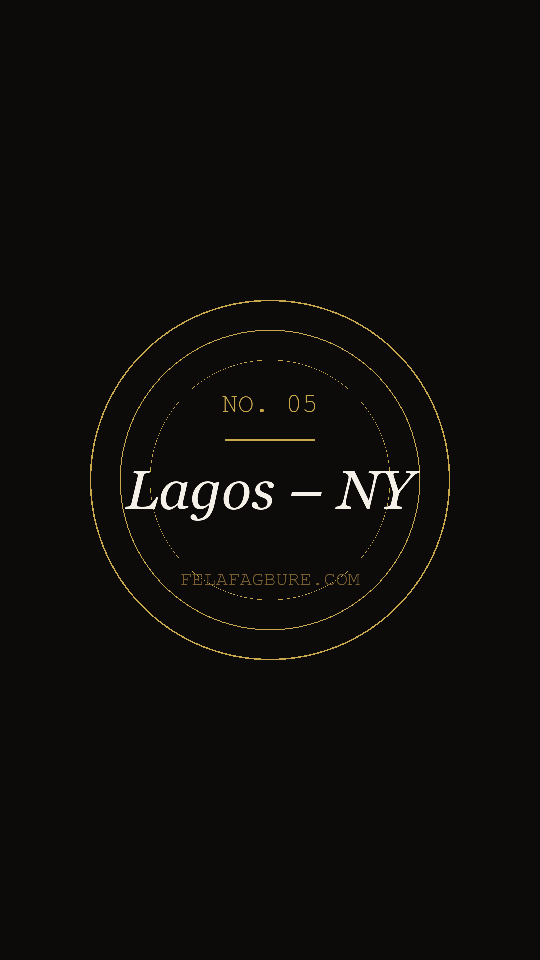 Lagos to New York cover